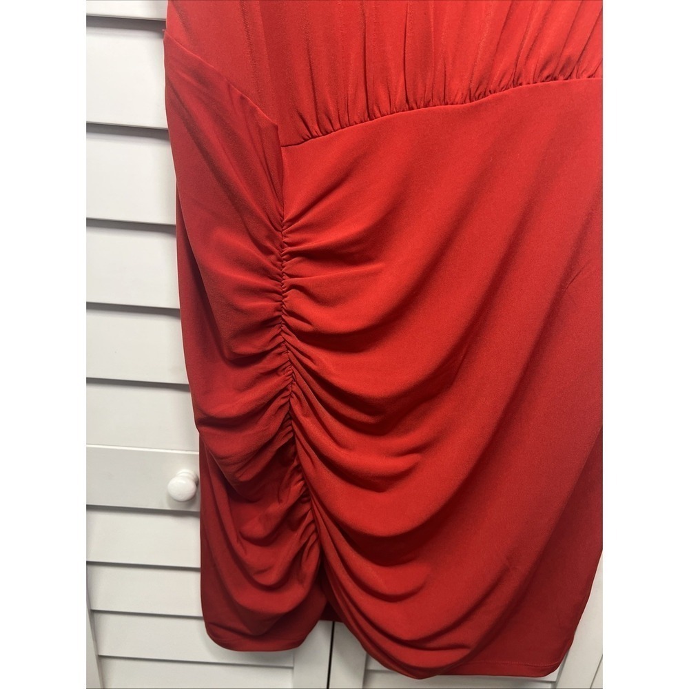 I.N.C. International Concepts Sleeveless Ruched Sheath Dress Size Large Red - Picture 6 of 11